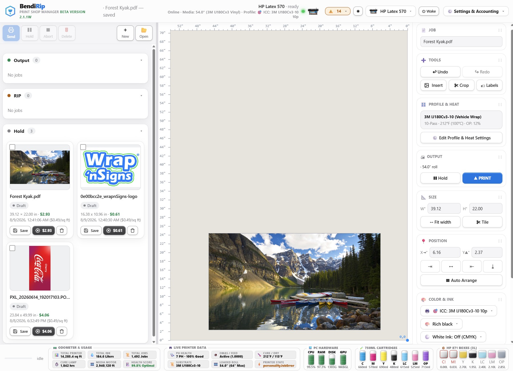 BendiRip Commercial RIP Software for HP Latex 570